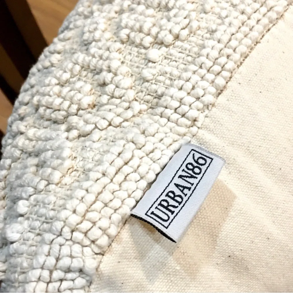 Large tweed cottage core boho over stuffed throw pillow linens home deco…